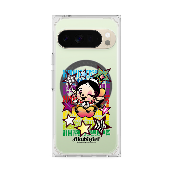 プレミアムスクエアケース with Pixelsnap［ アクビガール - スター ］