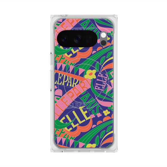 プレミアムスクエアケース with Pixelsnap［ ELLE - ナチュラル ］