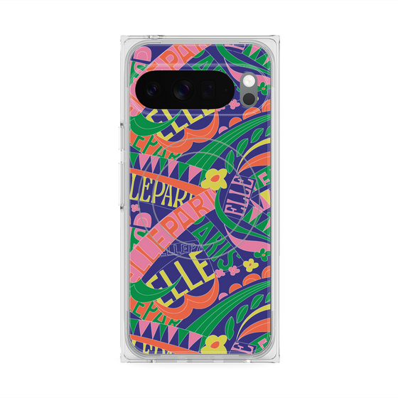 プレミアムスクエアケース with Pixelsnap［ ELLE - ナチュラル ］