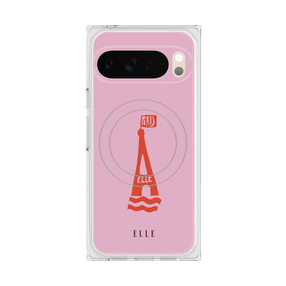 プレミアムスクエアケース with Pixelsnap［ ELLE - PARIS ］