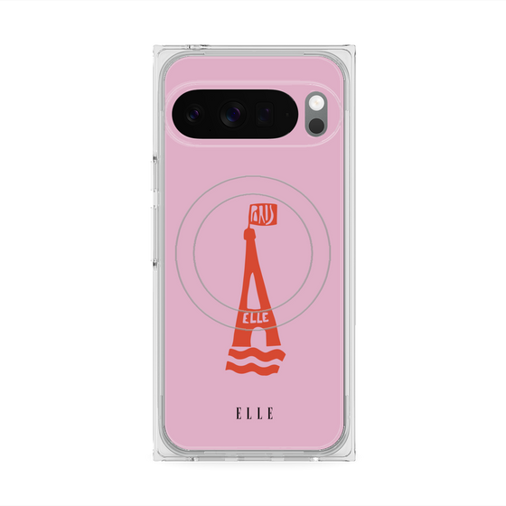 プレミアムスクエアケース with Pixelsnap［ ELLE - PARIS ］