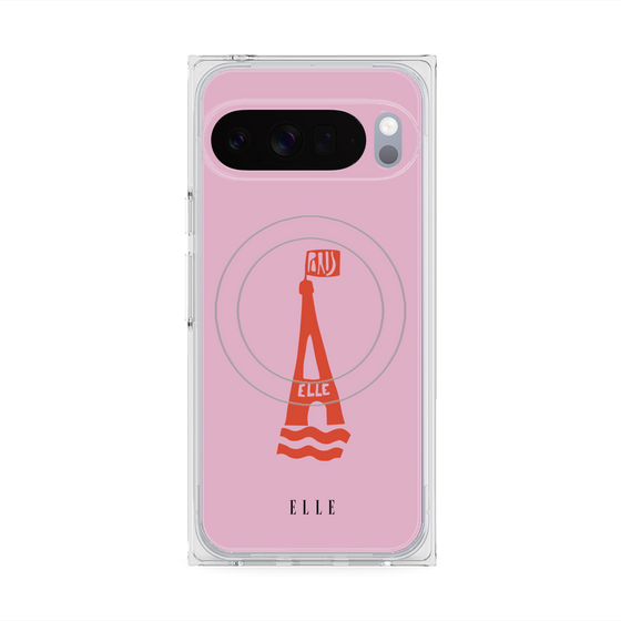 プレミアムスクエアケース with Pixelsnap［ ELLE - PARIS ］
