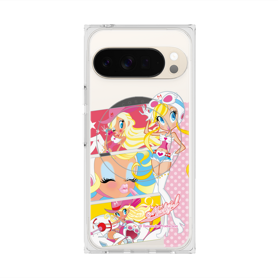 プレミアムスクエアケース with Pixelsnap［ マッハガール - コミック風 ］
