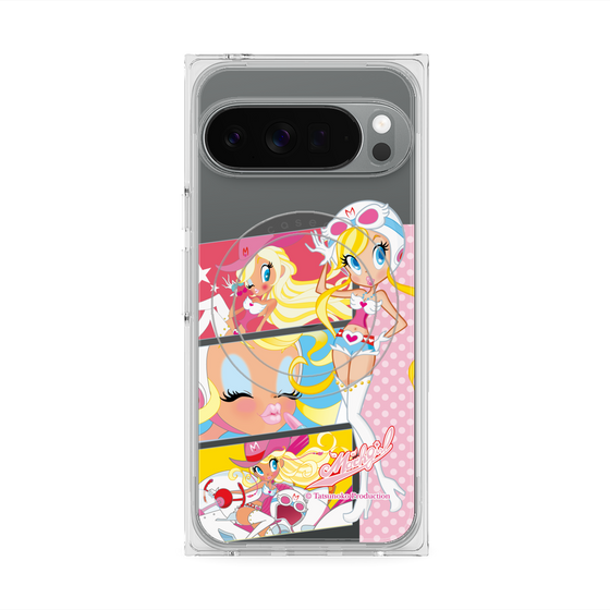 プレミアムスクエアケース with Pixelsnap［ マッハガール - コミック風 ］