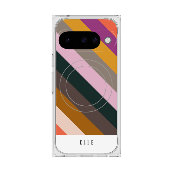 プレミアムスクエアケース with Pixelsnap［ ELLE - チック- オータム ］