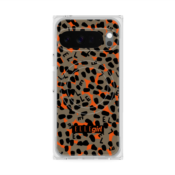 プレミアムスクエアケース with Pixelsnap［ ELLEgirl - レオパード - Brown ］