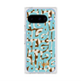 プレミアムスクエアケース with Pixelsnap［ ELLEgirl - ミックスロゴ - Pale blue ］