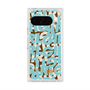 プレミアムスクエアケース with Pixelsnap［ ELLEgirl - ミックスロゴ - Pale blue ］
