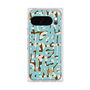 プレミアムスクエアケース with Pixelsnap［ ELLEgirl - ミックスロゴ - Pale blue ］