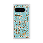 プレミアムスクエアケース with Pixelsnap［ ELLEgirl - ミックスロゴ - Pale blue ］