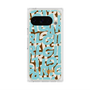 プレミアムスクエアケース with Pixelsnap［ ELLEgirl - ミックスロゴ - Pale blue ］