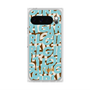 プレミアムスクエアケース with Pixelsnap［ ELLEgirl - ミックスロゴ - Pale blue ］