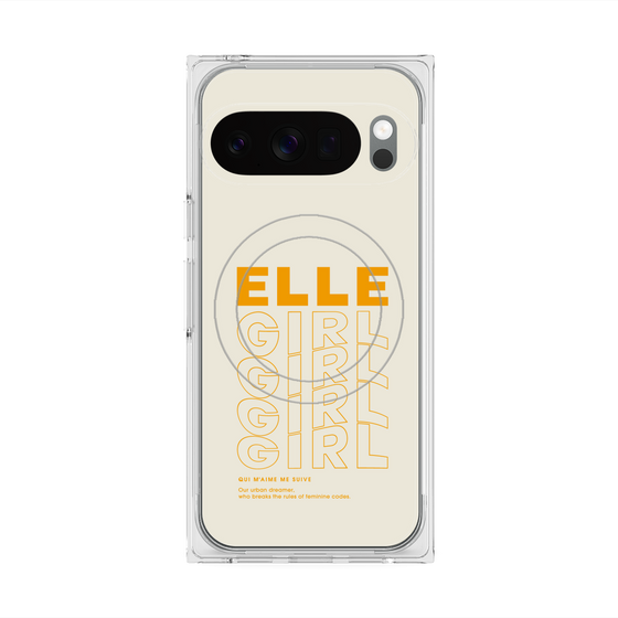 プレミアムスクエアケース with Pixelsnap［ ELLEgirl - ロゴ ］
