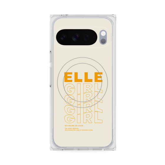 プレミアムスクエアケース with Pixelsnap［ ELLEgirl - ロゴ ］