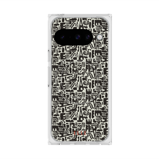 プレミアムスクエアケース with Pixelsnap［ ELLE - パリの街 ］
