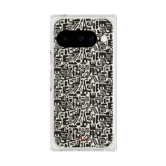 プレミアムスクエアケース with Pixelsnap［ ELLE - パリの街 ］