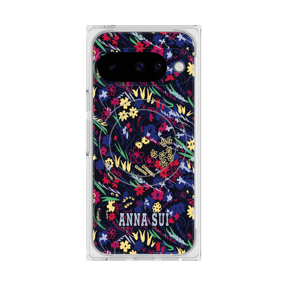 プレミアムスクエアケース with Pixelsnap［ ANNA SUI - スワーリングフワラー ］