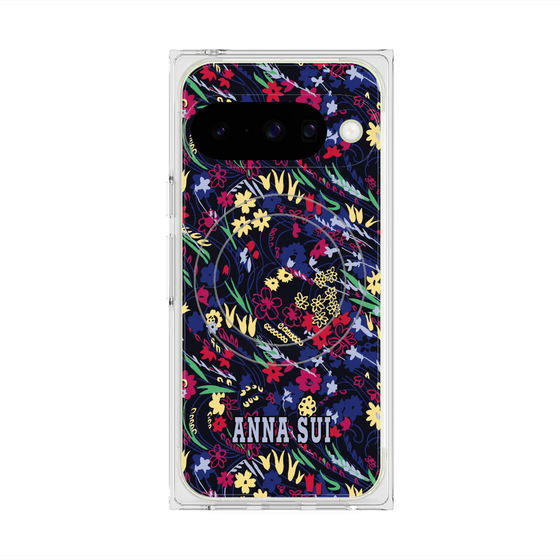 プレミアムスクエアケース with Pixelsnap［ ANNA SUI - スワーリングフワラー ］