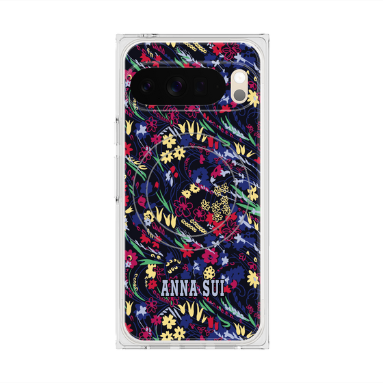 プレミアムスクエアケース with Pixelsnap［ ANNA SUI - スワーリングフワラー ］