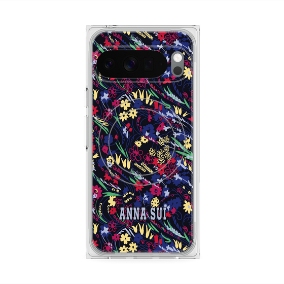 プレミアムスクエアケース with Pixelsnap［ ANNA SUI - スワーリングフワラー ］