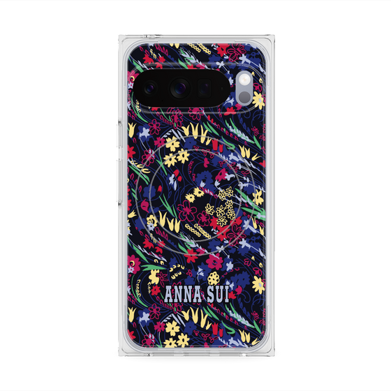 プレミアムスクエアケース with Pixelsnap［ ANNA SUI - スワーリングフワラー ］