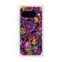 プレミアムスクエアケース with Pixelsnap［ ANNA SUI - ガーデンフワラー - マゼンタ ］