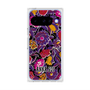 プレミアムスクエアケース with Pixelsnap［ ANNA SUI - ガーデンフワラー - マゼンタ ］