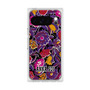 プレミアムスクエアケース with Pixelsnap［ ANNA SUI - ガーデンフワラー - マゼンタ ］