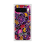 プレミアムスクエアケース with Pixelsnap［ ANNA SUI - ガーデンフワラー - マゼンタ ］