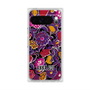 プレミアムスクエアケース with Pixelsnap［ ANNA SUI - ガーデンフワラー - マゼンタ ］