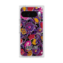 プレミアムスクエアケース with Pixelsnap［ ANNA SUI - ガーデンフワラー - マゼンタ ］
