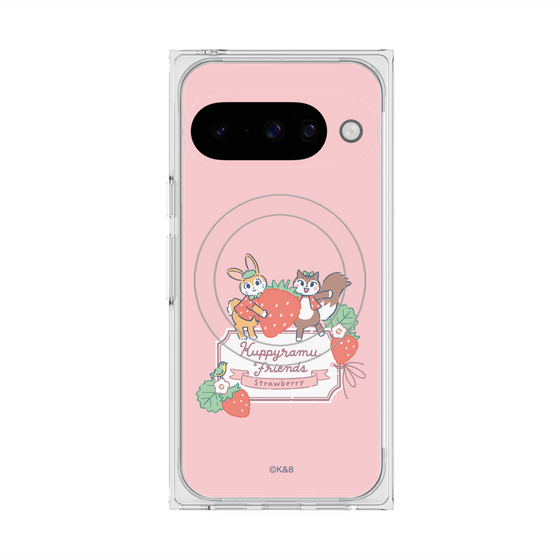 プレミアムスクエアケース with Pixelsnap［ クピラムフレンズ - ストロベリー ］