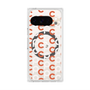 プレミアムスクエアケース with Pixelsnap［ オリジナル - CASEPLAYイニシャル総柄 - オレンジ ］