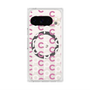 プレミアムスクエアケース with Pixelsnap［ オリジナル - CASEPLAYイニシャル総柄 - ピンク ］