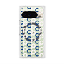 プレミアムスクエアケース with Pixelsnap［ オリジナル - CASEPLAYイニシャル総柄 - ネイビー ］