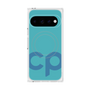プレミアムスクエアケース with Pixelsnap［ オリジナル - CASEPLAYイニシャル - ライトブルー ］