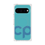 プレミアムスクエアケース with Pixelsnap［ オリジナル - CASEPLAYイニシャル - ライトブルー ］