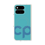 プレミアムスクエアケース with Pixelsnap［ オリジナル - CASEPLAYイニシャル - ライトブルー ］
