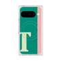 プレミアムスクエアケース with Pixelsnap［ オリジナル - initial color line - T green ］