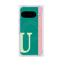 プレミアムスクエアケース with Pixelsnap［ オリジナル - initial color line - U green ］