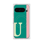 プレミアムスクエアケース with Pixelsnap［ オリジナル - initial color line - U green ］
