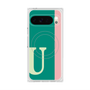 プレミアムスクエアケース with Pixelsnap［ オリジナル - initial color line - U green ］