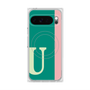 プレミアムスクエアケース with Pixelsnap［ オリジナル - initial color line - U green ］