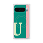 プレミアムスクエアケース with Pixelsnap［ オリジナル - initial color line - U green ］
