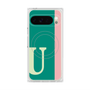 プレミアムスクエアケース with Pixelsnap［ オリジナル - initial color line - U green ］