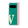 プレミアムスクエアケース with Pixelsnap［ オリジナル - initial color line - V green ］