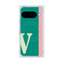プレミアムスクエアケース with Pixelsnap［ オリジナル - initial color line - V green ］