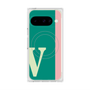 プレミアムスクエアケース with Pixelsnap［ オリジナル - initial color line - V green ］