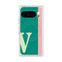 プレミアムスクエアケース with Pixelsnap［ オリジナル - initial color line - V green ］