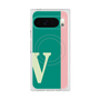 プレミアムスクエアケース with Pixelsnap［ オリジナル - initial color line - V green ］